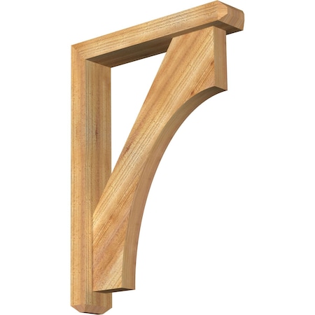 Westlake Craftsman Rough Sawn Bracket W/ Offset Brace, Western Red Cedar, 4W X 20D X 28H